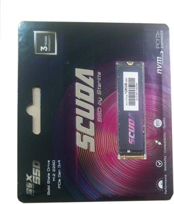 scuda NVMe 128 GB Desktop, Laptop Black PCIe NVMe Internal Solid State Drive (SSD) (Faster Speed)
