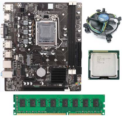 ZEBRONICS ZEB-H61M2-4GB-i5-FAN-P LGA 1155Socket ATX Intel H61 Chipset DDR3 Motherboard for Desktop