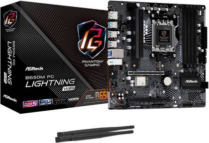 ASRock B650M PG Lightning Wifi AM5Socket Micro-ATX AMD B650 Chipset DDR5 Motherboard for Desktop