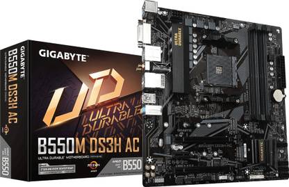 GIGABYTE B550-DS3H-AC AM4Socket Micro-ATX AMD B550 Chipset DDR4 Motherboard for Desktop