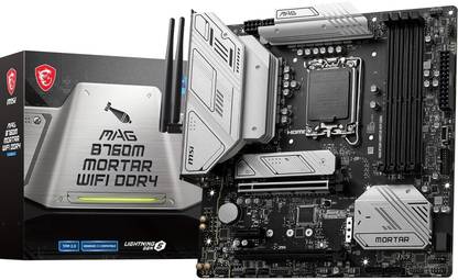 MSI MAG B760M Mortar WiFi DDR4 Gaming 12th/13th Gen Intel Processors, LGA 1700 LGA 1700Socket Micro-ATX Intel B760 Chipset DDR4 Motherboard for Desktop