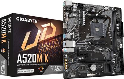 GIGABYTE A520M K AM4Socket Micro-ATX AMD 320 Chipset DDR4 Motherboard for Desktop