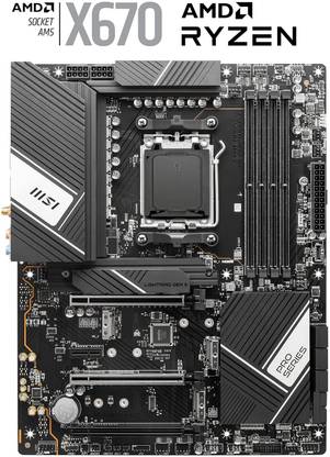 MSI PRO X670-P WiFi ATX-Supports AMD Ryzen 7000 AM5-DDR5 AM5Socket ATX AMD X670 Chipset DDR5 Motherboard for Desktop