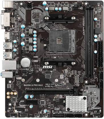 MSI B450M-A PRO MAX AM4Socket Micro-ATX AMD B450 Chipset DDR4 Motherboard for Desktop