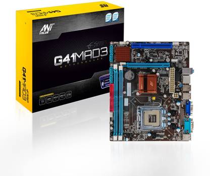 Ant Value G41MAD3 LGA775 Intel Core 2 Duo/Core 2 Quad DDR3, USB 2.0 Ports, Gaming mATX LGA 775Socket Micro-ATX Intel G41 Chipset DDR3 Motherboard for Desktop
