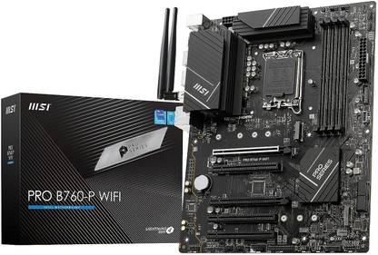MSI PRO B760-P WIFI I ATX I Socket LGA 1700 I DDR5 Gaming LGA 1700Socket ATX Intel B760 Chipset DDR5 Motherboard for Desktop