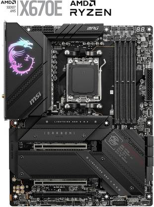 MSI MPG X670E Carbon WiFi DDR5 ATX - Supports AMD Ryzen 7000 AM5Socket ATX AMD X670 Chipset DDR5 Motherboard for Desktop