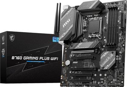 MSI B760 GAMING PLUS WIFI I ATX I Socket LGA 1700 I DDR5 Gaming LGA 1700Socket ATX Intel B760 Chipset DDR5 Motherboard for Desktop