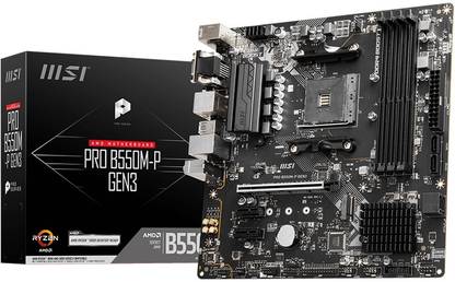 MSI PRO B550M-P GEN3 AM4Socket Micro-ATX AMD B550 Chipset DDR4 Motherboard for Desktop
