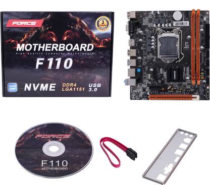 Force F110 - Max Capacity - 16 GB | Micro-ATX | LGA 1151 - DDR4 Socket LGA1151Socket Micro-ATX Intel H110 Chipset DDR4 Motherboard for Desktop