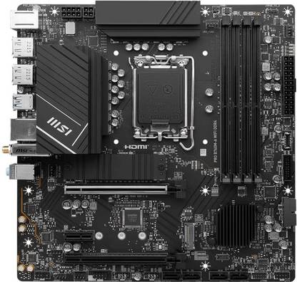 MSI PRO B760M-A WiFi DDR4 12th/13th Gen Intel Processors, LGA 1700, LGA 1700Socket Micro-ATX Intel B760 Chipset DDR4 Motherboard for Desktop