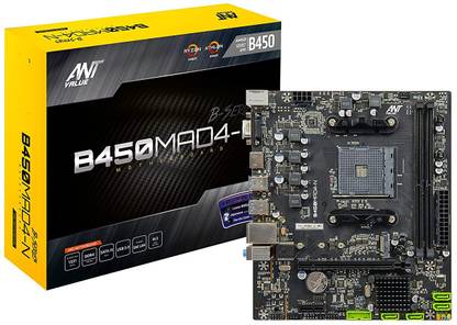 Ant Value B450MAD4-N ll Micro-ATX AM4 Support AMD B450 Athlon ll DIMM DDR4 Gaming AM4Socket Micro-ATX AMD B450 Chipset DDR4 Motherboard for Desktop
