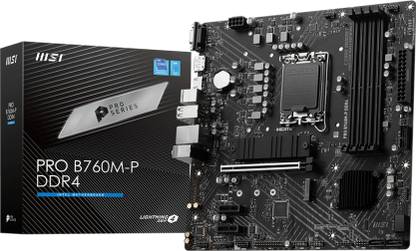 MSI PRO B760M-P I m-ATX I Socket LGA 1700 I DDR4 Gaming LGA 1700Socket Micro-ATX Intel B760 Chipset DDR4 Motherboard for Desktop