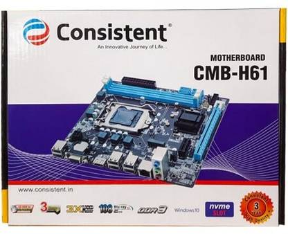CONSIS C0NSISTENT H61 LGA 1155Socket Micro-ATX Intel H81 Express Chipset DDR3 Motherboard for Desktop