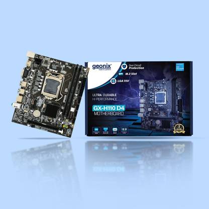 GEONIX GX-H110 D4 (6TH/7TH GEN) SUPPORTED LGA1151Socket Micro-ATX Intel H110 Chipset DDR4 Motherboard for Desktop