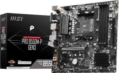 MSI PRO B550M-P GEN3 mATX Gaming AMD Socket AM4 DDR4 AM4Socket Micro-ATX AMD B550 Chipset DDR4 Motherboard for Desktop