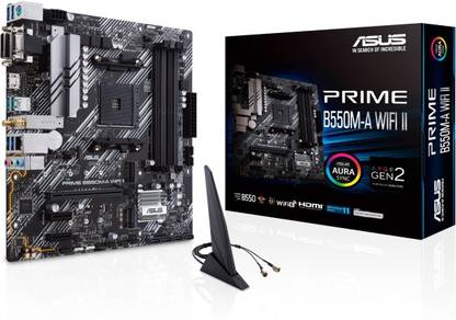 ASUS PRIME B550M-A WIFI II AM1Socket Micro-ATX AMD B550 Chipset DDR4 Motherboard for Desktop