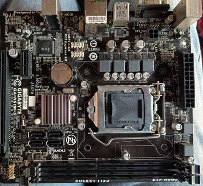 Dtech Gigabyte GA-H61M-S LGA 1155Socket Mini-ATX Intel H61 Express Chipset DDR3 Motherboard for Desktop