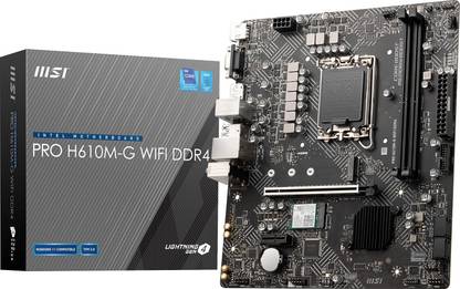 MSI PRO H610M-G WiFi DDR4 LGA 1700Socket Micro-ATX Intel H610 Chipset DDR4 Motherboard for Desktop