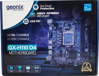 GEONIX GX-H110 D4 LGA1151Socket Micro-ATX Intel H110 Chipset DDR4 Motherboard for Desktop