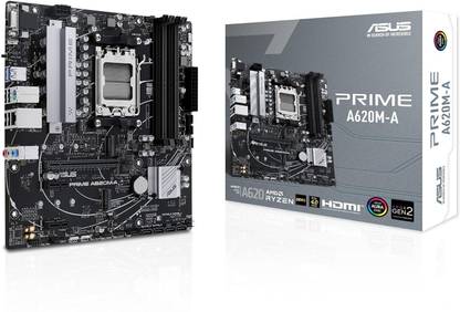 ASUS PRIME A620M-A AM5Socket Micro-ATX AMD A620 Chipset DDR5 Motherboard for Desktop