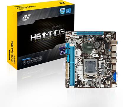 Ant Value H61MAD3 LGA 1155Socket Micro-ATX Intel H61 Chipset DDR3 Motherboard for Desktop