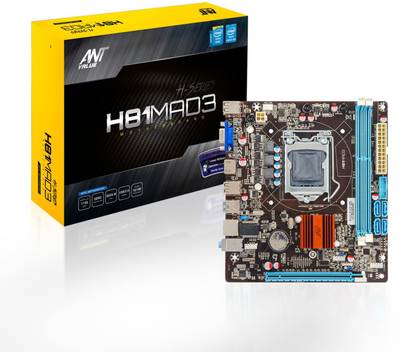 Ant Value H81MAD3 LGA 1150Socket Micro-ATX Intel H81 Express Chipset DDR3 Motherboard for Desktop