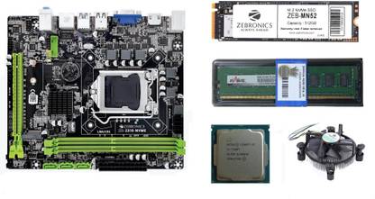 ZEBRONICS Z310-NVME and core i3 7th gen cpu,512GB M.2 NVME,Starlite 8GB DDR4 Ram Combo LGA1151Socket ATX Intel H310 Chipset DDR4 Motherboard for Desktop