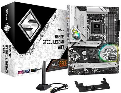 ASRock B650E Steel Legend WiFi AM5Socket ATX AMD B650 Chipset DDR5 Motherboard for Desktop
