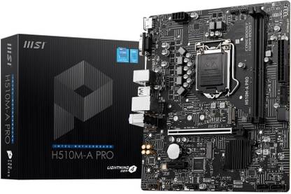 MSI H510M-A PRO LGA 1200Socket Micro-ATX Intel H510 Chipset DDR4 Motherboard for Desktop