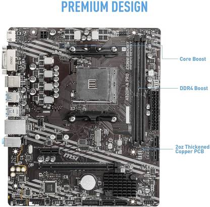 MSI A520M-A PRO AM4Socket Micro-ATX AMD A520 Chipset DDR4 Motherboard for Desktop