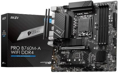 MSI PRO B760M-A WiFi DDR4 LGA 1700Socket Micro-ATX Intel B760 Chipset DDR4 Motherboard for Desktop