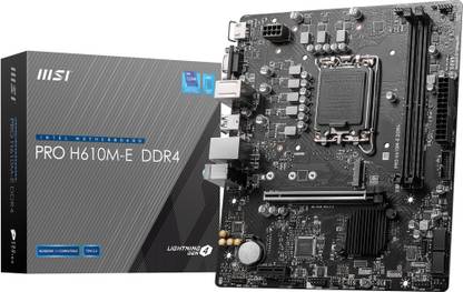 MSI PRO H610M E DDR4 LGA 1700Socket Micro-ATX Intel H610 Chipset DDR4 Motherboard for Desktop