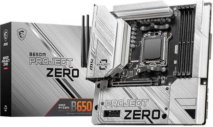 MSI B650M PROJECT ZERO AM5Socket Micro-ATX AMD B650 Chipset DDR5 Motherboard for Desktop