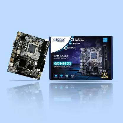 GEONIX D3 MotherBoard LGA 1156Socket Micro-ATX Intel H81 Express Chipset DDR3 Motherboard for Desktop, Laptop, Tablet