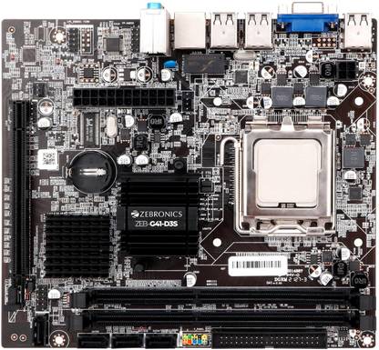 ZEBRONICS G41-D3S Micro-ATX LGA 775 Socket LGA 775Socket Micro-ATX Intel G41 Chipset DDR3 Motherboard for Desktop