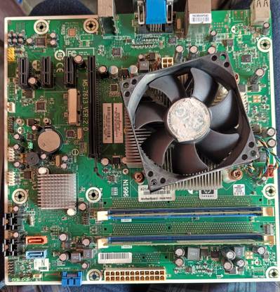Dtech Hp Branded Motherboard with 1st gen Core i5 650 Processor and 4Gb DDR3 RAM LGA 1156Socket Mini-ATX Intel H55 Express Chipset DDR3 Motherboard for Desktop