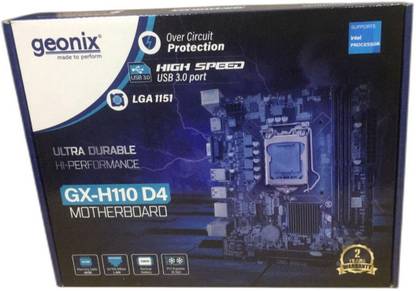 GEONIX GX-H110 DDR4 Motherboard 3.0 USB Support M.2 and NVMe SSD Motherboard LGA1151Socket ATX Intel H110 Chipset DDR4 Motherboard for Desktop