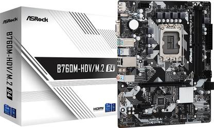 ASRock B760M-HDV/M.2 D4 LGA 1700Socket Micro-ATX Intel B760 Chipset DDR4 Motherboard for Desktop
