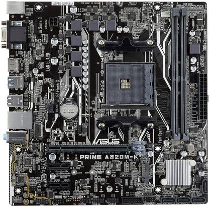 ASUS PRIME A320M-K AM4Socket Micro-ATX AMD 320 Chipset DDR4 Motherboard for Desktop