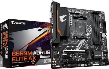 GIGABYTE B550M-Aorus Elite AX Wifi 6 BT AM4Socket Micro-ATX AMD B550 Chipset DDR4 Motherboard for Desktop
