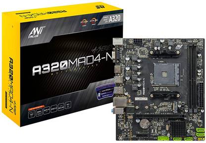 Ant Value A320MAD4-N ll Micro-ATX AM4 Support AMD320 Athlon ll DIMM DDR4 Gaming AM4Socket Micro-ATX AMD 320 Chipset DDR4 Motherboard for Desktop