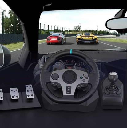 Clubics Game Racing Wheel, V9 270°/900°,Adjustable Racing Steering Wheel, With Clutch  Motion Controller