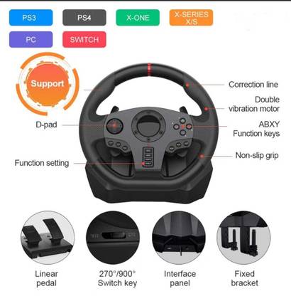 Clubics V900, Phisical Button shift 270&900 Degree operation easily Vibration Real Car  Motion Controller