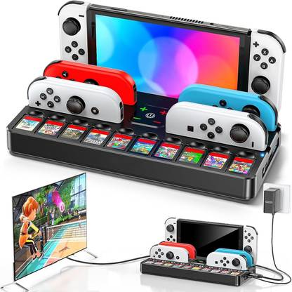 HG WORLD Tokluck TV Dock Station for NS & NS OLED with Controller Charger TO-SW804  Motion Controller