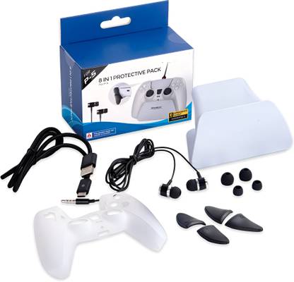 HG WORLD Dobe Ps5 8-in-1 Protective Pack | Controller Display stand | Thumbgrips  Motion Controller