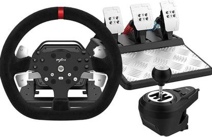 PXN V10 Force Feedback Racing Steering Wheel With Clutch Pedal and Gear Shifter  Motion Controller