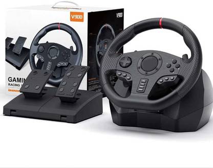 Clubics V900, 270&900° Rotation Gaming Steering Wheel Simulate Vibration of Real Car  Motion Controller