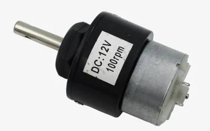 shockley 100 RPM 12V Dc Gear Motor Low Noise Centre Shaft Motor for Robotics (1 Pc) DC Brushed Motor