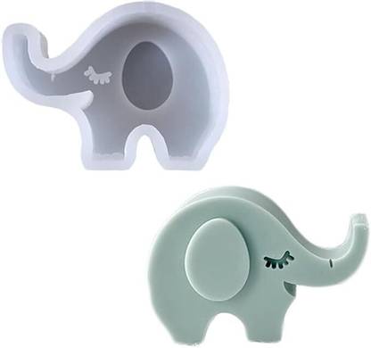 LEGACYCART Silicone Fondant & Gum paste Mould LEGACYCART Elephant Shape Candle Mold Silicone Animal Soap Molds for DIY Scented Candle Making Aromatherapy Wax Melts Polymer Clay Cute Handmade Soap Molds Chocolate Cake Fondant Molds